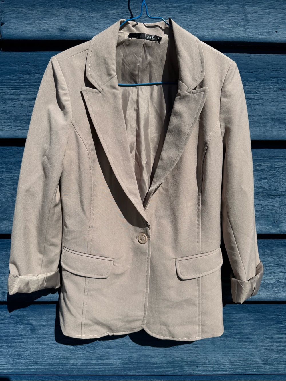 Have Women's Single-Button Blazer in Light Beige